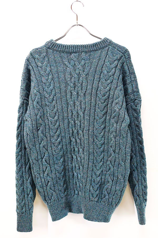 Used 90s-00s WOOLOVERS British Wool Fisherman Knit Size L 